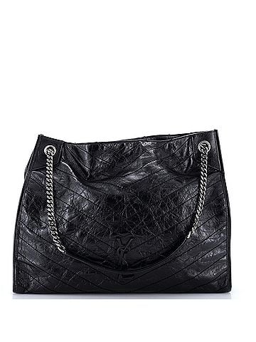 Saint Laurent Niki Shopping Tote Matelasse Chevron Leather Large (view 1)