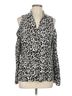 Cache Animal Print Silver Cache Sleeveless Silk Top Size L - photo 1