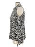 Cache Animal Print Silver Cache Sleeveless Silk Top Size L - photo 4