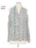 Cache Animal Print Silver Cache Sleeveless Silk Top Size L - photo 5