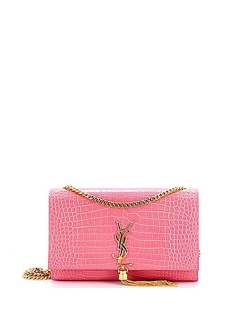 Saint Laurent Classic Monogram Tassel Crossbody Bag Crocodile Embossed Leather Medium (view 1)