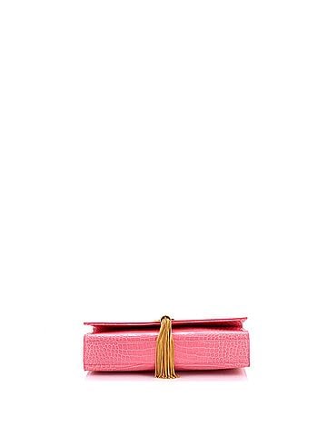 Saint Laurent Classic Monogram Tassel Crossbody Bag Crocodile Embossed Leather Medium (view 2)