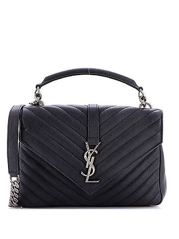 Saint Laurent Classic Monogram College Bag Matelasse Chevron Leather Medium (view 1)