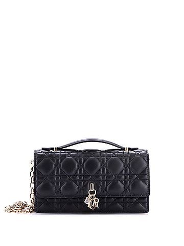 Christian Dior My Dior Top Handle Flap Bag Cannage Quilt Lambskin Mini (view 1)