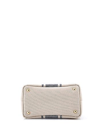 Prada Logo Jardiniere Tote Triangle Embroidered Canvas (view 2)
