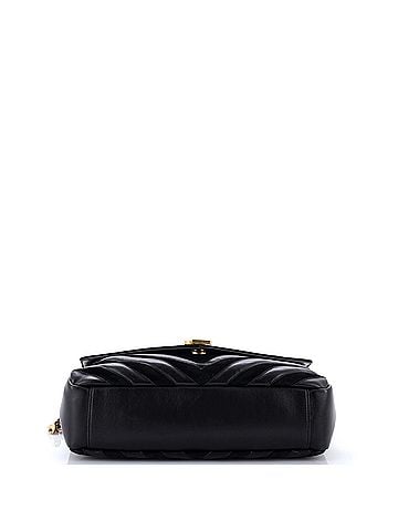 Saint Laurent Classic Monogram College Bag Matelasse Chevron Leather and Suede Large (view 2)