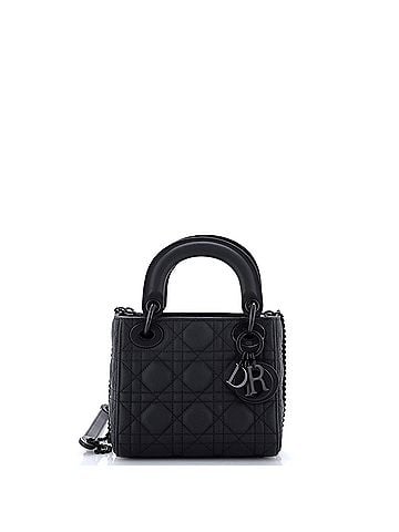 Christian Dior Ultra Matte Lady Dior Chain Bag Cannage Quilt Calfskin Mini (view 1)