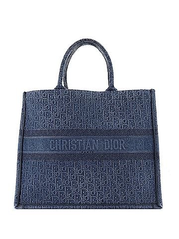 Christian Dior Book Tote Oblique Denim Large (view 1)