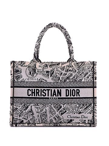 Christian Dior Book Tote Embroidered Canvas Medium (view 1)