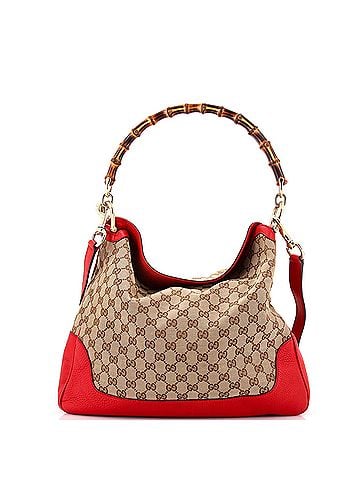 Gucci Diana Bamboo Shoulder Bag GG Canvas Medium (view 1)