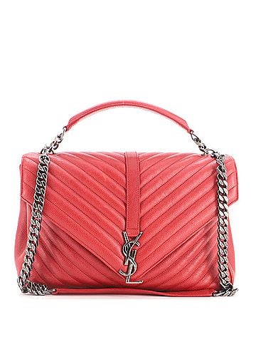 Saint Laurent Classic Monogram College Bag Matelasse Chevron Leather Large (view 1)