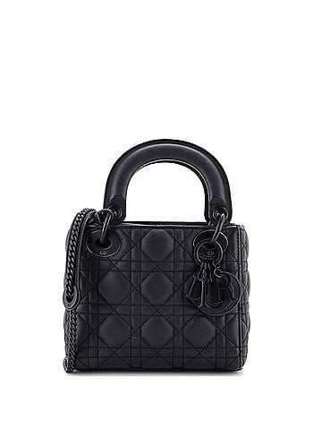 Christian Dior Ultra Matte Lady Dior Chain Bag Cannage Quilt Calfskin Mini (view 1)
