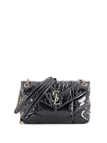 Saint Laurent Loulou Puffer Shoulder Bag Quilted Patent Small (view 1)