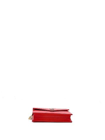 Saint Laurent Classic Monogram Wallet on Chain Matelasse Chevron Metallic Leather Small (view 2)