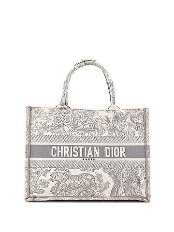 Christian Dior Book Tote Embroidered Canvas Medium (view 1)