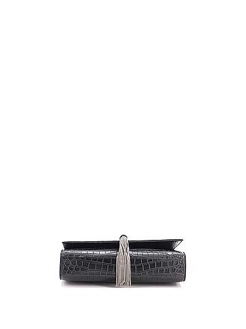 Saint Laurent Classic Monogram Tassel Crossbody Bag Crocodile Embossed Leather Medium (view 2)