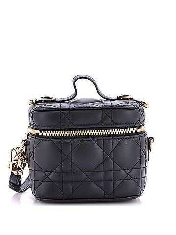 Christian Dior Lady Dior Vanity Case Cannage Quilt Lambskin Micro (view 1)