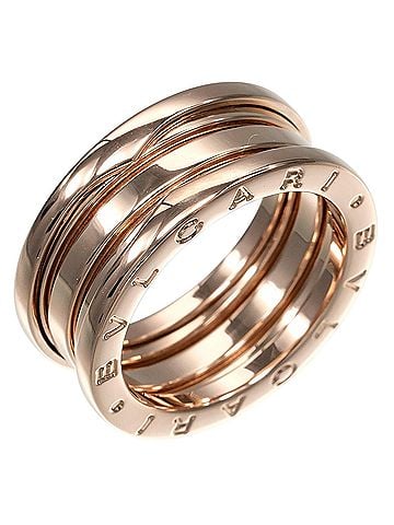 Bvlgari Bvlgari Bulgari B.ZERO1 3-band ring, 18KPG pink gold, approximately 9.8g. (view 1)