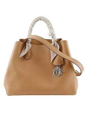 Christian Dior Christian Dior Open Bar Medium Handbag 2-Way Shoulder Bag Calfskin Beige A4 Turnlock Women's (view 1)