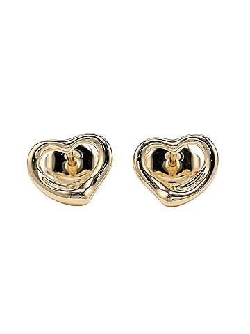 Tiffany & Co. Tiffany &amp; Co. Open Heart Earrings, 18K Yellow Gold, Approx. 2.7g. (view 1)