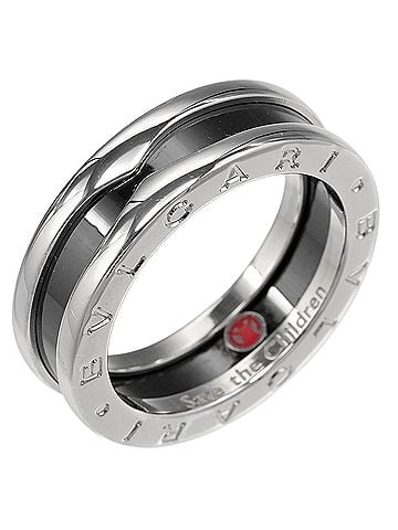 Bvlgari BVLGARI B.ZERO1 Save the Children Ring, Sterling Silver 925, Ceramic, Approx. 6.8g (view 1)
