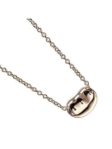Tiffany & Co. Tiffany Bean Necklace, 9mm model, 18KPG (Pink Gold), approx. 3.54g, TIFFANY&amp;Co. (view 1)