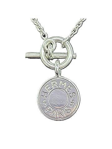 Hermès Hermes Sellier Necklace, 40cm, Sterling Silver 925 (view 1)