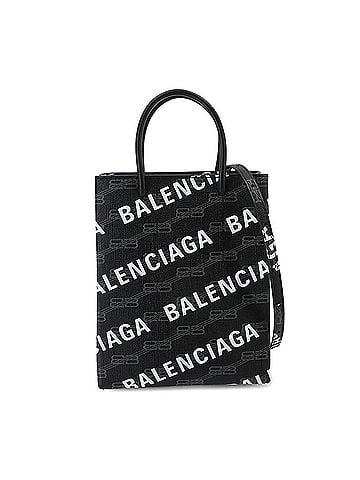 Balenciaga Balenciaga BB Monogram Large Handbag, 2-way Hand/Shoulder Leather, Black, 693805, Silver Hardware, Shopping Bag (view 1)