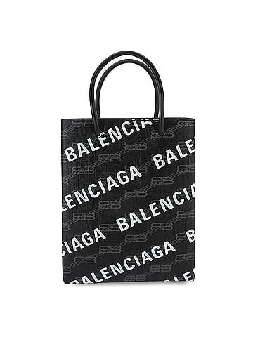 Balenciaga Balenciaga BB Monogram Large Handbag, 2-way Hand/Shoulder Leather, Black, 693805, Silver Hardware, Shopping Bag (view 2)