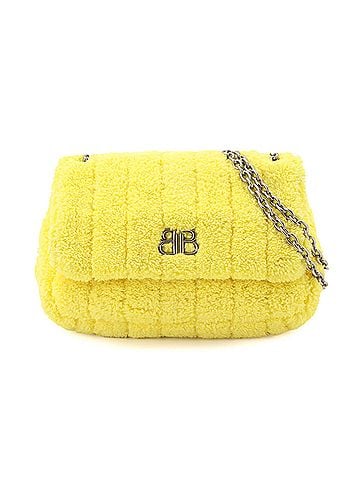 Balenciaga Balenciaga Monaco Chain Shoulder Handbag, Pile Yellow, 781672, Silver Hardware, Mini bag (view 1)