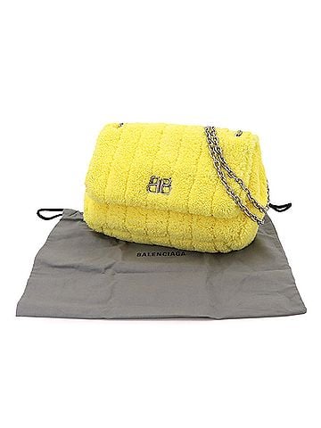 Balenciaga Balenciaga Monaco Chain Shoulder Handbag, Pile Yellow, 781672, Silver Hardware, Mini bag (view 2)