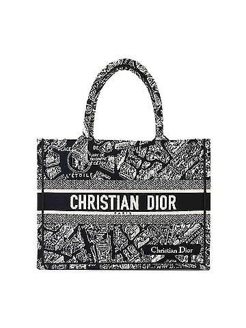 Christian Dior Christian Dior Book Tote Medium Handbag, Plan de Paris Canvas, Black/White, M1296ZOMP (view 1)