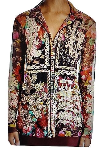 Johnny Was Mazzy button down fitted Long Sleeve Blouse (view 1)