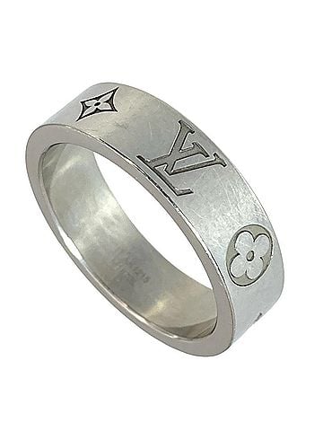 Louis Vuitton Louis Vuitton LV Mosaic Ring, Metal, Approx. M1670L, Silver, AK1215, Men's (view 1)
