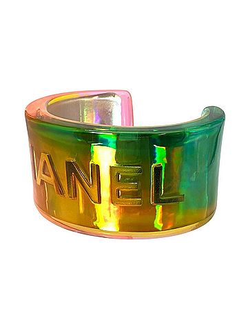 Chanel Chanel Rainbow Bangle Cuff Plastic Multicolor 97P Men's Women's (view 2)