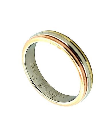 Cartier Cartier Vendôme Louis Ring, Size #49, 18K Yellow Gold (4.1g), White (18K Gold), Pink 3 Colors: Yellow, Pink, White, Women's. (view 1)
