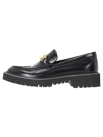 Mario Valentino Valentino Garavani VLogo Signature Loafers in Black Calf Leather (view 2)