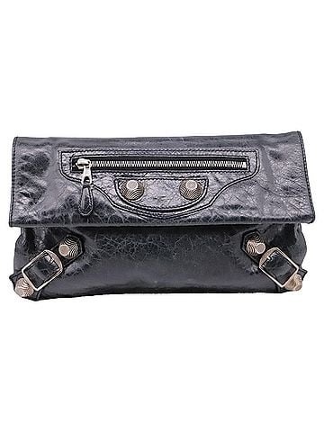 Balenciaga Balenciaga Giant 21 Envelope Clutch Bag in Black Leather (view 1)