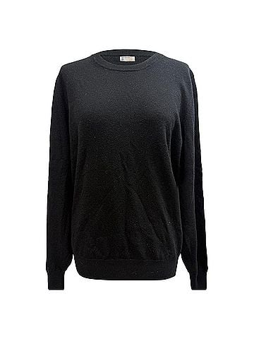 Brunello Cucinelli Brunello Cucinelli Knitted Crewneck Sweaters in Black Cashmere (view 1)