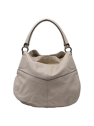 Salvatore Ferragamo Salvatore Ferragamo Gancini Pocket Hobo Bag in Beige Leather (view 2)