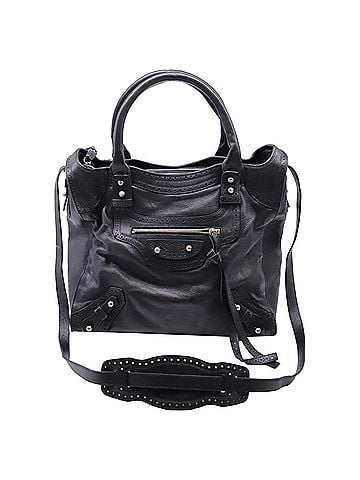 Balenciaga Balenciaga Riva City Tote Bag in Black Lamb Leather (view 1)
