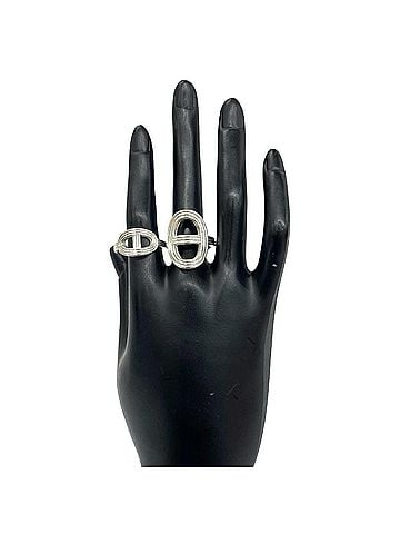 Hermès HERMES Chaine d'Ancre Double Ring, Sterling Silver 925, Size #53, Silver, Item No. 20110 (view 2)