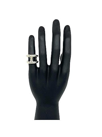 Hermès HERMES Osmo's GM Ring, Sterling Silver 925, Size #51, Accessory, Silver, Item Number 40075 (view 2)