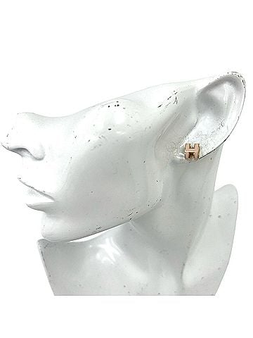 Hermès HERMES Mini Pop H Earrings, GP (Gold and Pink), 59829 (view 2)