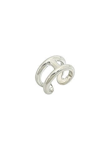 Hermès HERMES Osmo's PM Ring, Sterling Silver 925, Size #57, Men's, Silver, Item No. 41697 (view 1)