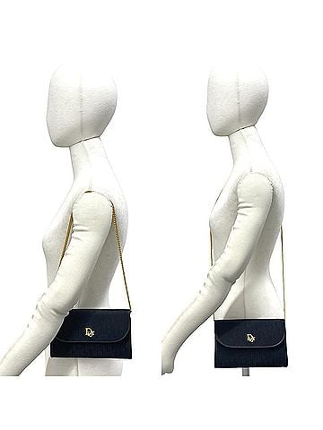 Christian Dior Christian Dior Vintage Logo Hardware Trotter Canvas Leather Genuine 2-Way Shoulder Bag Black 38263 (view 2)