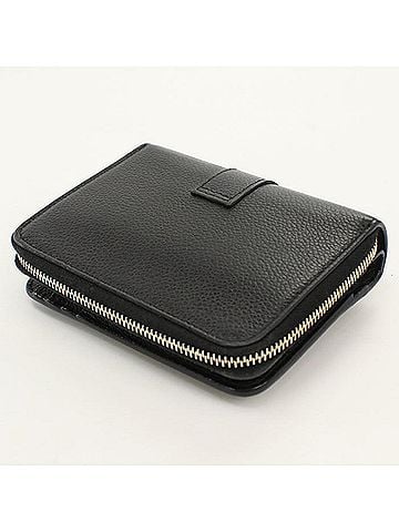 Saint Laurent SAINT LAURENT Saint Laurent Bi-fold Wallet 670285 Large Zip YSL Line Women's Black (view 2)