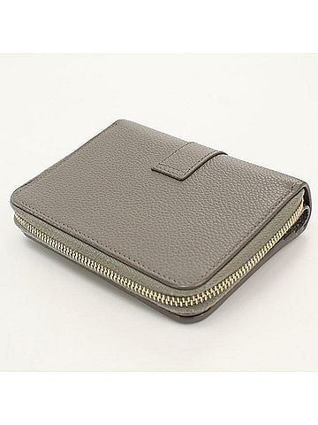 Saint Laurent SAINT LAURENT Saint Laurent Bi-fold Wallet 670285 Large Zip YSL Line Women's Gray (view 2)