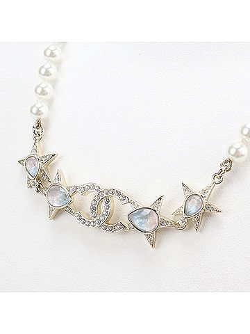 Chanel CHANEL necklace, pearl, Coco Mark, women's, gold. (view 2)