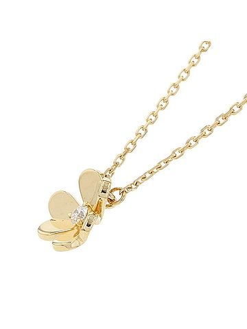 Van Cleef & Arpels Van Cleef &amp; Arpels Frivole Pendant Mini Necklace, 1 Diamond (0.05ct), 18K Yellow Gold (VCARP0J100) (view 2)